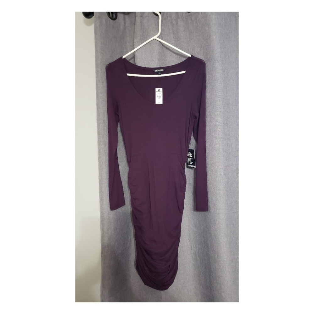 Express Ruched Side Midi Dress